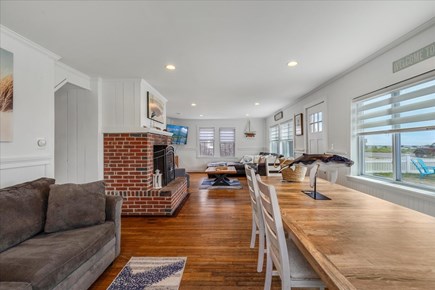 Centerville Cape Cod vacation rental - Large Dining Table for all Together with Open Living Room