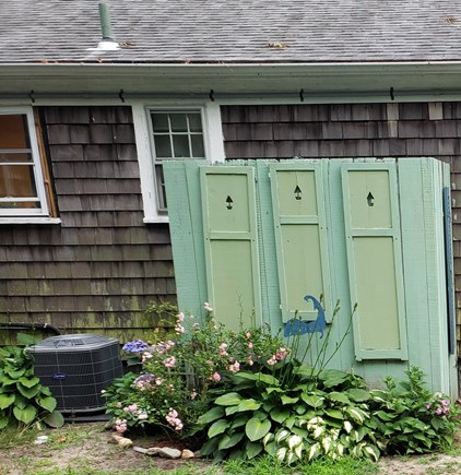 South Yarmouth Cape Cod vacation rental - Outdoor warm shower and brand new central AC / Heating System