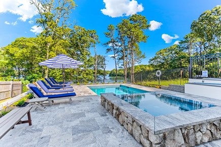 Yarmouth Cape Cod vacation rental - Beautiful, enormous pool with built-in spa