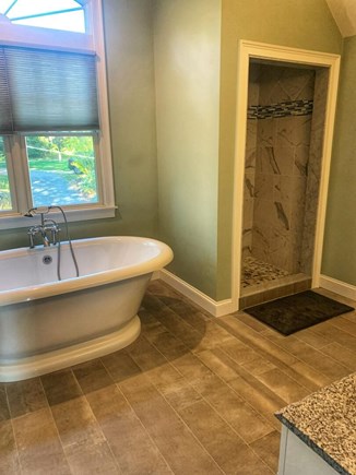 Sandwich, Forestdale Cape Cod vacation rental - Primary bath with soaking tub