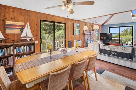 Wellfleet Cape Cod vacation rental - The living space also connects to the dining area, seats eight