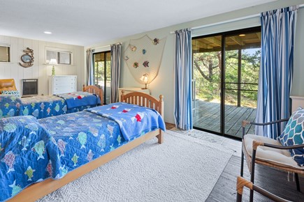 Wellfleet Cape Cod vacation rental - Additional set of twin beds, coastal theme continues