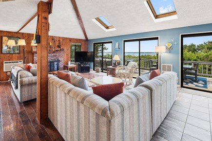 Wellfleet Cape Cod vacation rental - Vaulted ceilings and skylights make the room feel open and airy