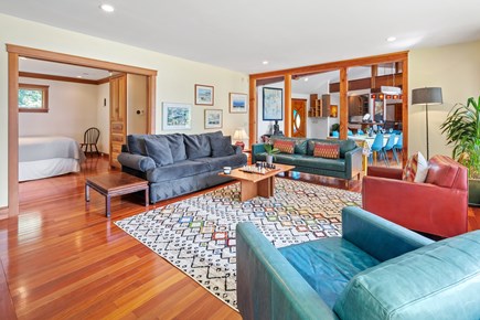Brewster Cape Cod vacation rental - The living space connects to a bedroom with sliding doors