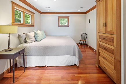 Brewster Cape Cod vacation rental - First floor bedroom with convenient storage