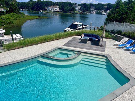 New Seabury Cape Cod vacation rental - Beautiful heated pool and hot tub with a view of the water