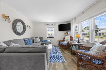 Dennisport Cape Cod vacation rental - Full living room with sectional!