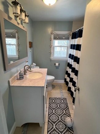 Dennisport Cape Cod vacation rental - Downstairs bath with shower and tub