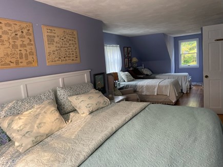 East Falmouth Cape Cod vacation rental - Upper Floor Bedroom #1: 1-King | 2-Twins (Sleeps 4)