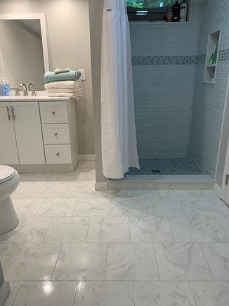 Monument Beach - Bourne  Cape Cod vacation rental - New added bathroom with tile floor and shower