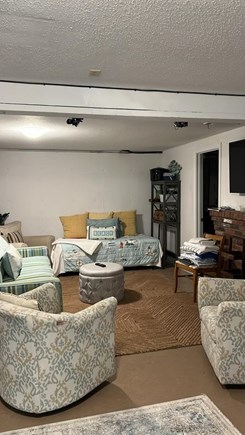 Monument Beach - Bourne  Cape Cod vacation rental - Added bonus living room in the lower level (basement)