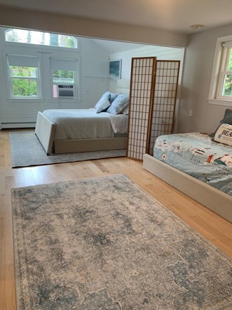 Monument Beach - Bourne  Cape Cod vacation rental - Large Master Bedroom with King bed and twin daybed