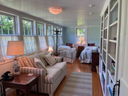 North Chatham Cape Cod vacation rental - Twin Sunroom TV Area