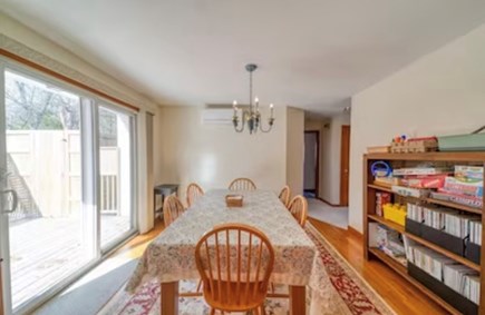 Yarmouthport Cape Cod vacation rental - Dining room, walkout slider to deck, boardgames for rainy days