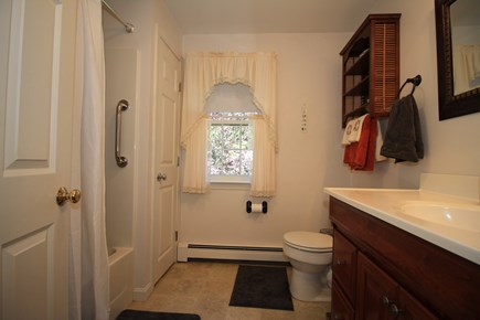 South Dennis Cape Cod vacation rental - Upstairs bathroom with tub