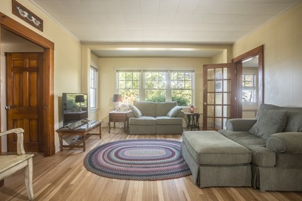 Woods Hole Cape Cod vacation rental - Open floor plan, living room with lots of natural light.