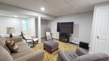 Wellfleet Cape Cod vacation rental - Lower level family room has a large flat screen TV