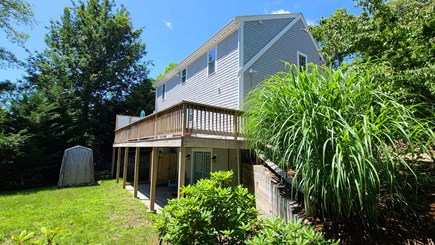 Wellfleet Cape Cod vacation rental - Backyard with enclosed outdoor shower beneath the deck