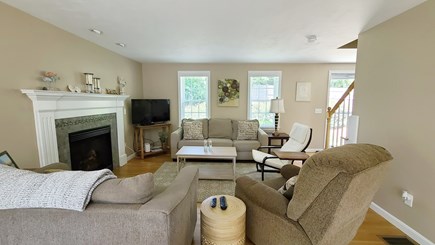 Wellfleet Cape Cod vacation rental - Cozy living room with comfortable seating and flat screen TV