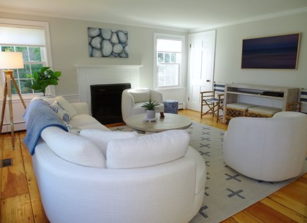Harwich Port Cape Cod vacation rental - Bright sunny living room with TV