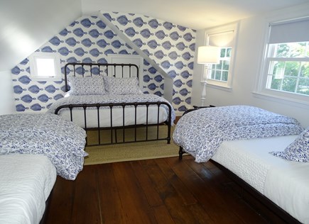 Harwich Port Cape Cod vacation rental - Upstairs queen bedroom with two twins