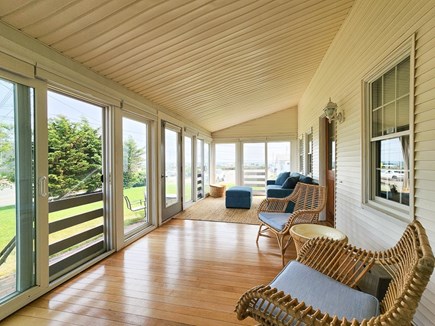 Dennis Cape Cod vacation rental - Screened-in porch offer mosquito-free good times with water view