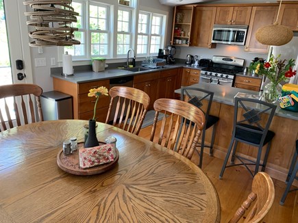 Wellfleet Center Cape Cod vacation rental - A well outfitted Home-style Kitchen, awaits you! Seating for 9.