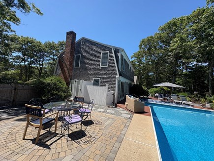 Falmouth Cape Cod vacation rental - Newly installed custom patio dining area with new outdoor shower