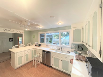 Centerville Cape Cod vacation rental - Full Kitchen, breakfast island, coffee/tea station, garden view