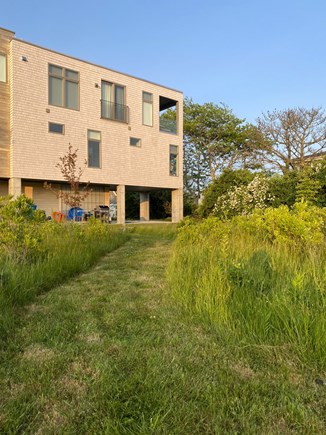 Falmouth Cape Cod vacation rental - Rear of house and path to Fresh River