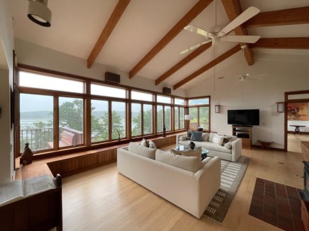 Wellfleet Cape Cod vacation rental - Open, modern living area with panoramic view of the marsh