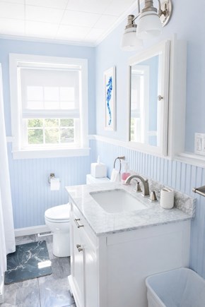 Falmouth Cape Cod vacation rental - 1st floor bathroom with shower stall