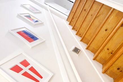 Falmouth Cape Cod vacation rental - Staircase to 2nd floor, railings on both sides