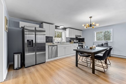 West Yarmouth Cape Cod vacation rental - Fully stocked downstairs kitchen with seating for 4.