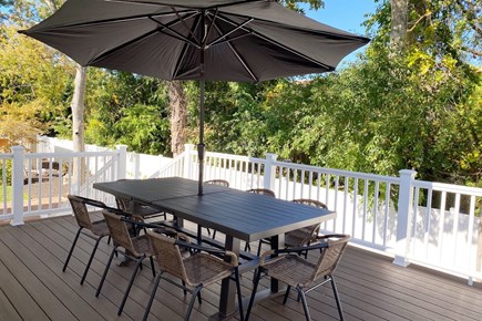 West Yarmouth Cape Cod vacation rental - Large patio with seating for 10 at the dining table.
