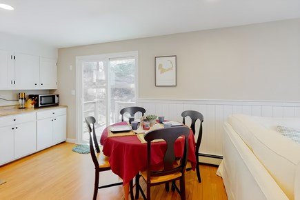 Truro Cape Cod vacation rental - A cozy spot to eat by the back slider!