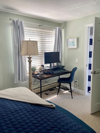 South Chatham Cape Cod vacation rental - Queen Bedroom second floor work space.