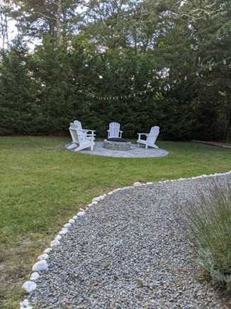 South Chatham Cape Cod vacation rental - Fire pit in our backyard