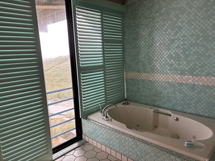 South Wellfleet on the Ocean Cape Cod vacation rental - Master Bath with tub, shower and double sinks