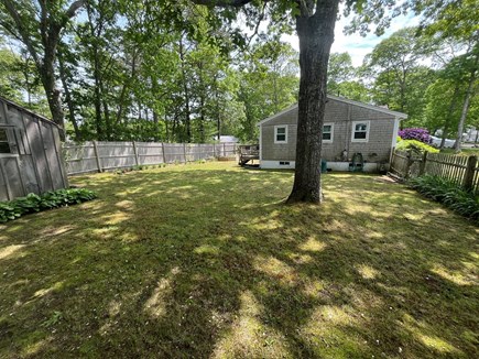 Mashpee Cape Cod vacation rental - Backyard from north