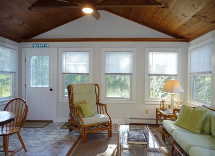 Brewster Cape Cod vacation rental - Our favorite spot – sun porch with ceiling fan