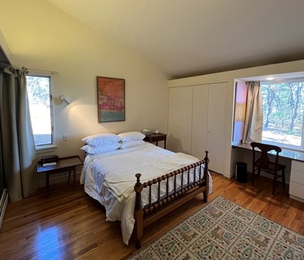Wellfleet, Paine Hollow Cape Cod vacation rental - Full size bed with partial water view.