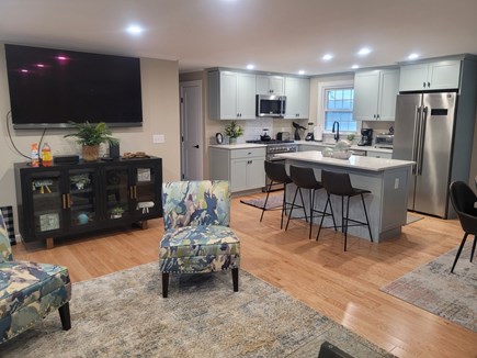 West Yarmouth Cape Cod vacation rental - Family room and kitchen