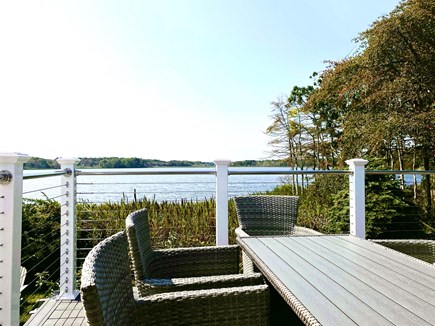 West Yarmouth Cape Cod vacation rental - Back deck looking over water