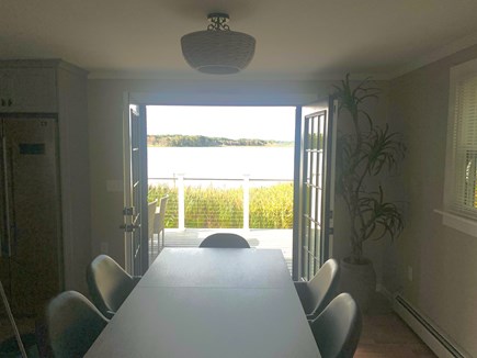 West Yarmouth Cape Cod vacation rental - Dining room looking over the water