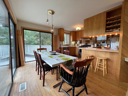 Woods Hole Cape Cod vacation rental - Main Level - dining room w/sliders to deck