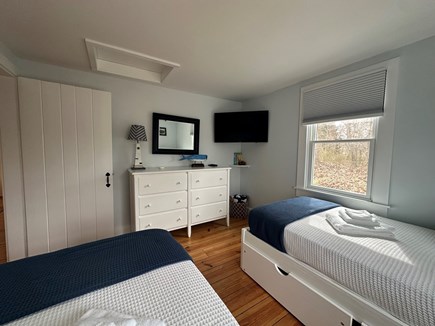 Brewster Cape Cod vacation rental - Bedroom 2 - two twin beds and Tv / dresser