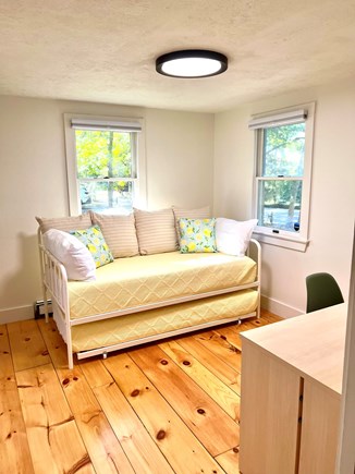 East Falmouth Cape Cod vacation rental - Downstairs trundle twin beds and office space/desk/keyboard/mouse