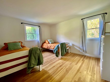Dennis Cape Cod vacation rental - Two twin bed, plush comforters, dresser, charging station lamp