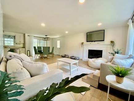Dennis Cape Cod vacation rental - Living room and dining area with open floor plan